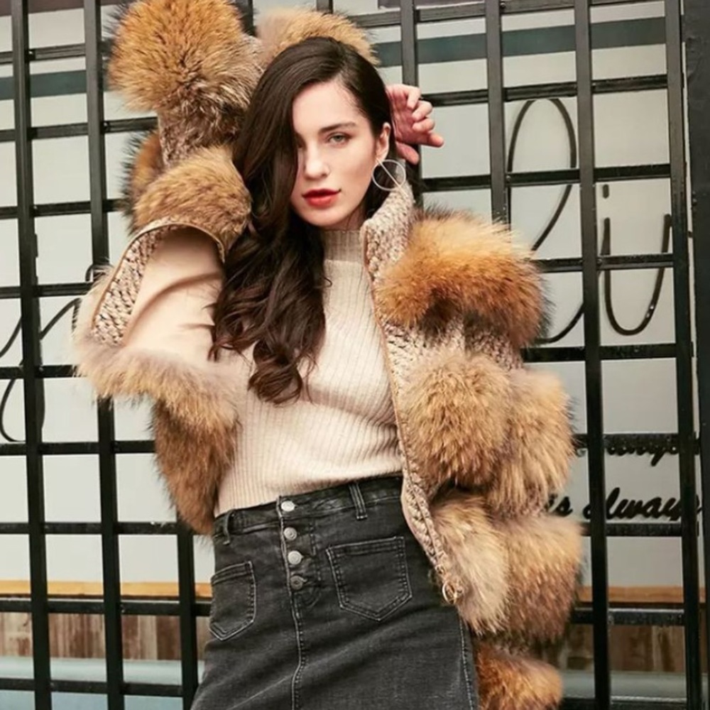 Brand new Real fox fur jacket Sold out